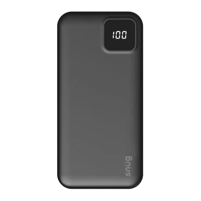 Snug 20 000mAh Square Digital Power Bank - Black