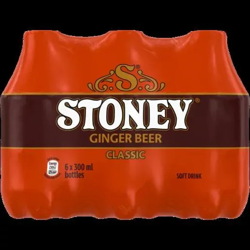 Stoney Classic Ginger Beer Soft Drink 6 x 300ml