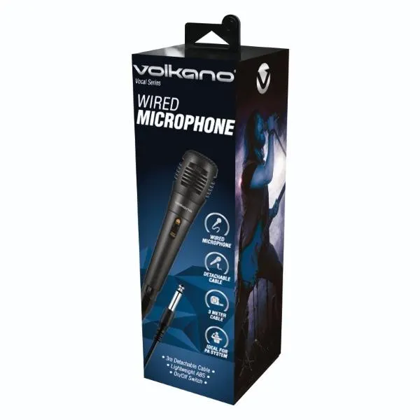 Volkano Vocal Series Wired Microphone VK-30027-BK