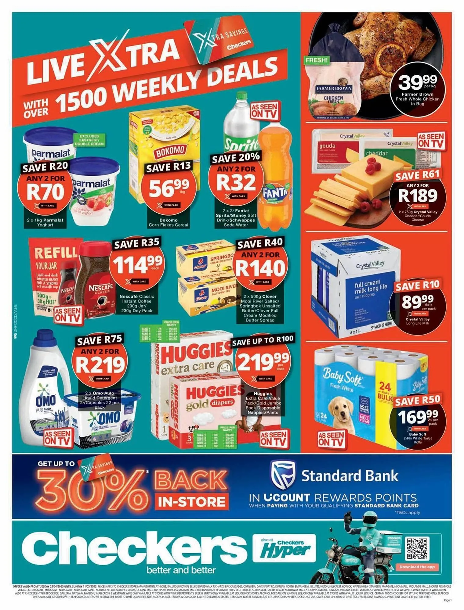 Checkers catalogue from 22 April to 11 May 2025 - Catalogue Page 1