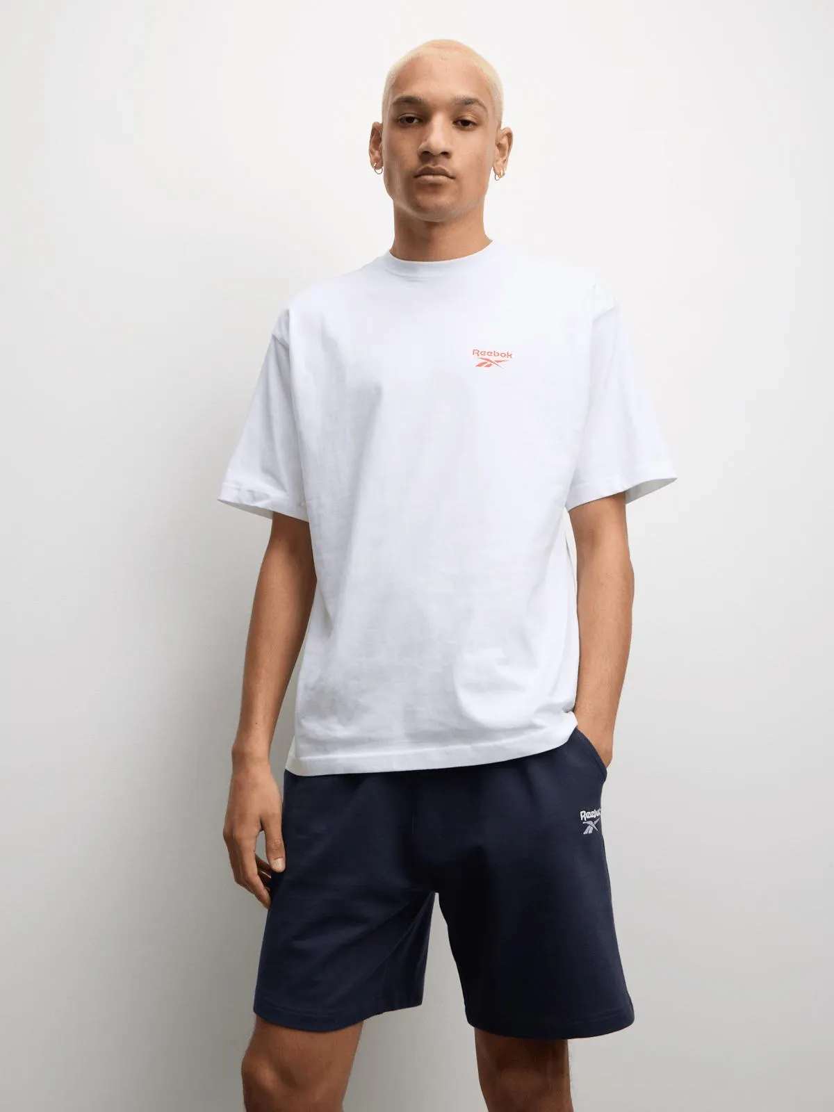 Reebok Men's Roscoe Small Logo Loopback Black Shorts