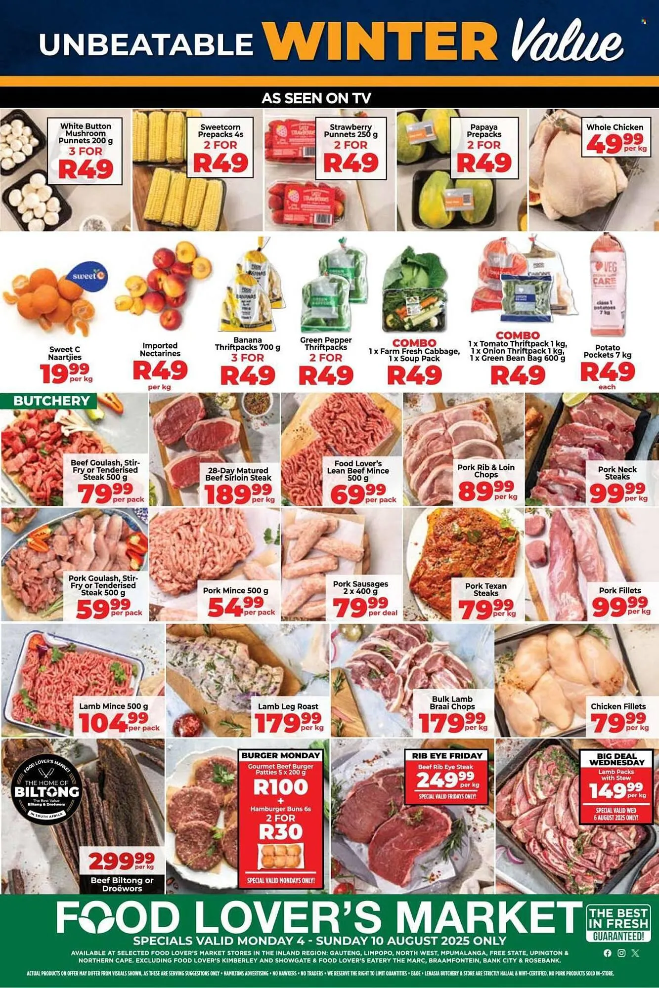 Food Lover's Market catalogue from 4 August to 10 August 2025 - Catalogue Page 1