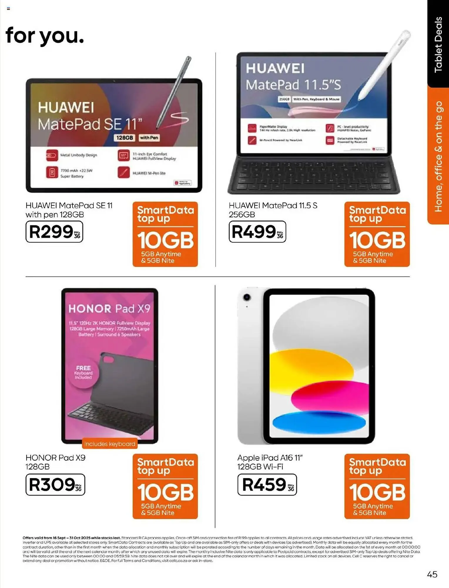 Cell C catalogue from 16 September to 31 October 2025 - Catalogue Page 45