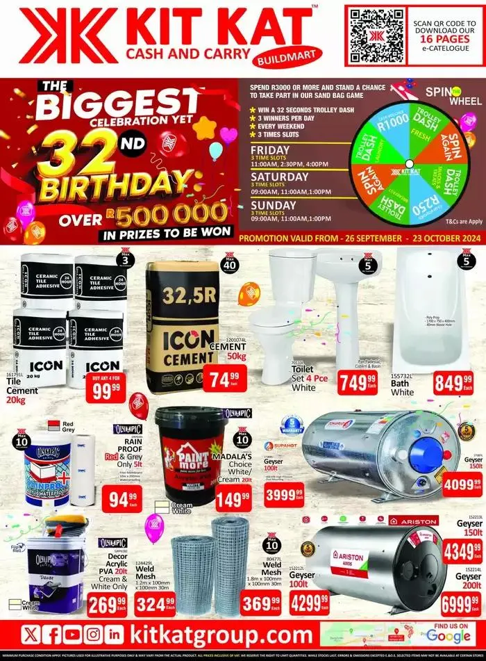 KitKat Cash and Carry weekly specials from 26 September to 23 October 2024 - Catalogue Page 1