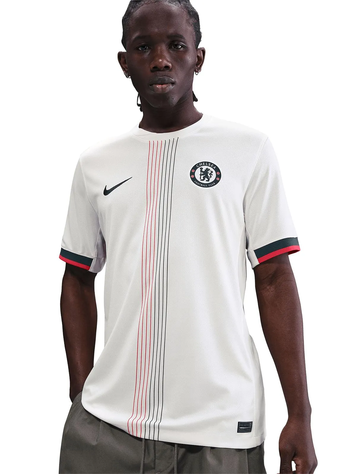 Nike Mens Chelsea Away 25/26 White/Green Stadium Jersey