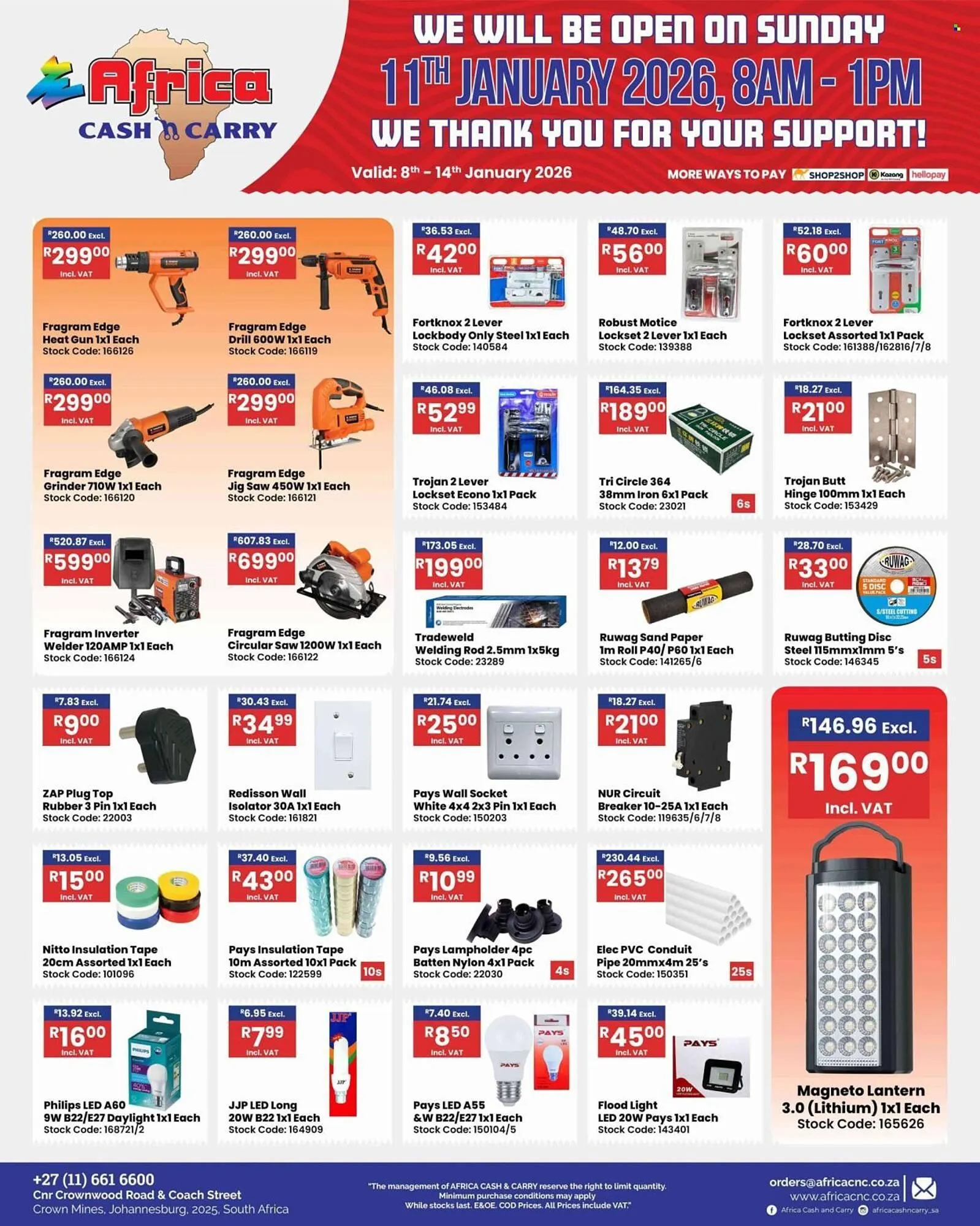 Africa Cash and Carry catalogue from 8 January to 11 January 2026 - Catalogue Page 27
