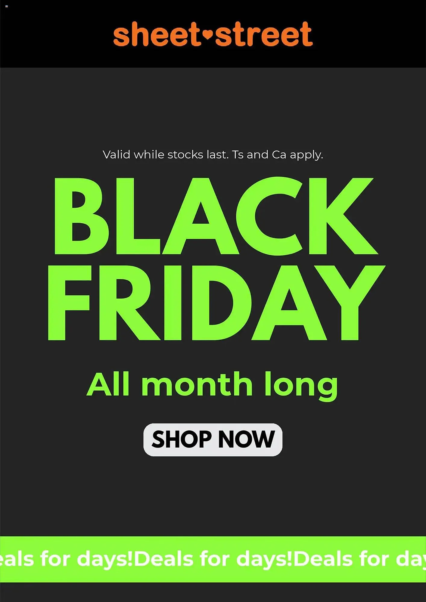 Sheet Street catalogue from 12 November to 19 November 2025 - Catalogue Page 1