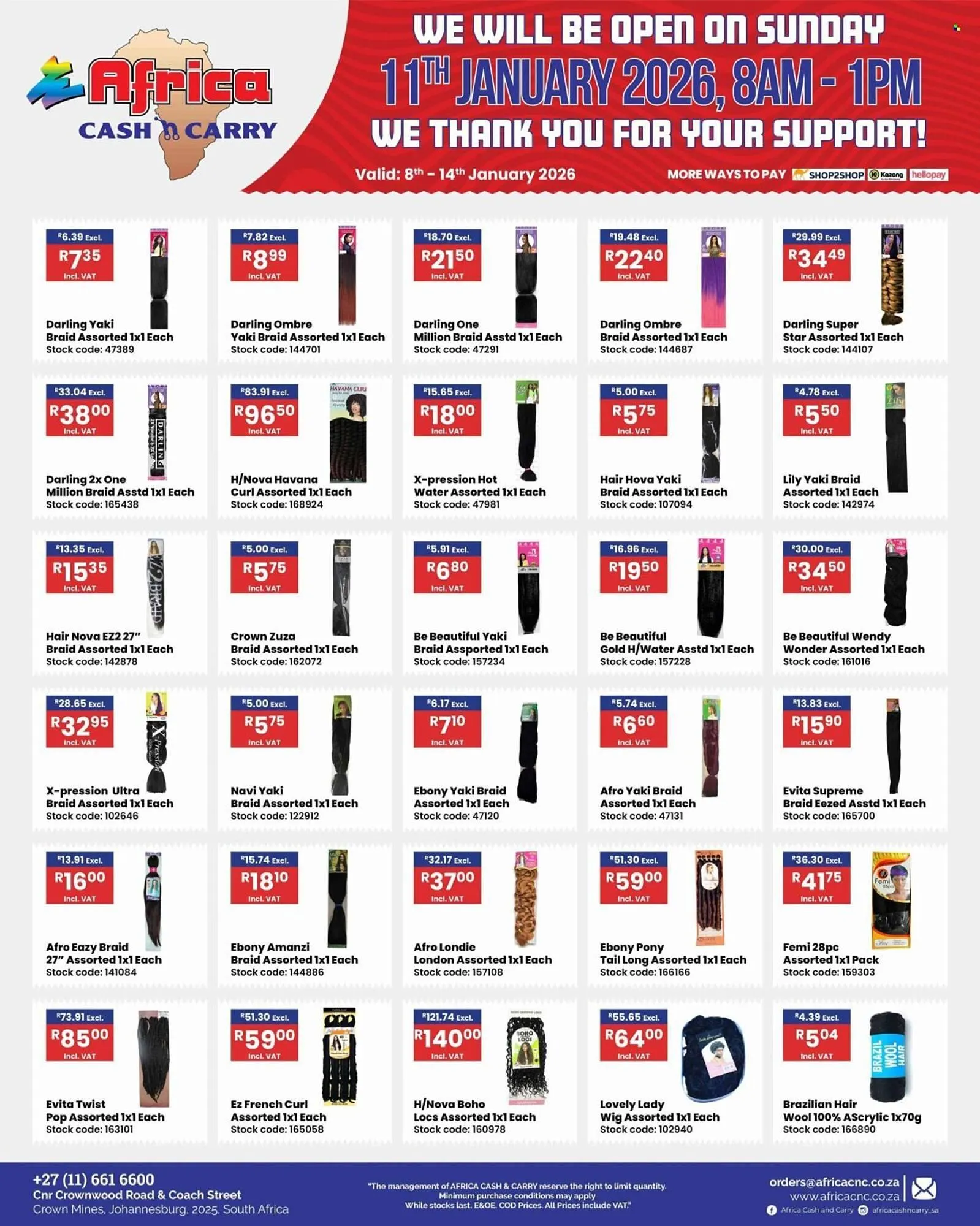 Africa Cash and Carry catalogue from 8 January to 11 January 2026 - Catalogue Page 19