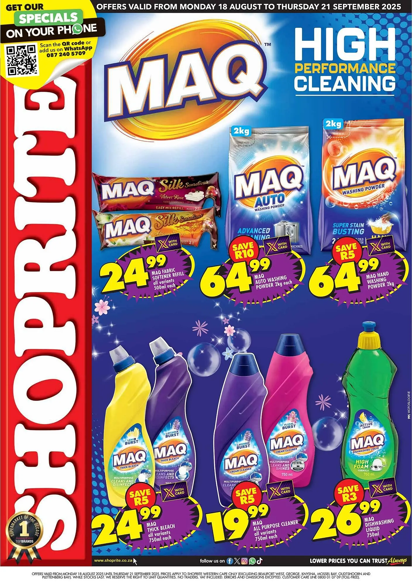 Shoprite catalogue from 18 August to 21 September 2025 - Catalogue Page 1