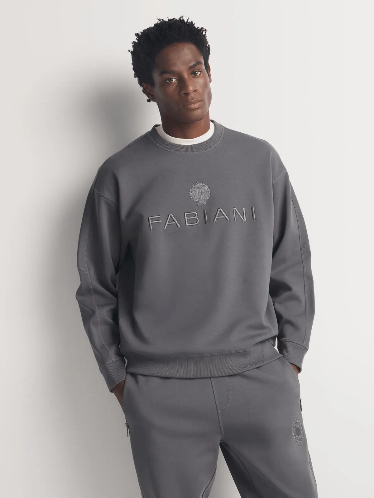 Fabiani Men's Grey Icon Co-Ord Sweatshirt
