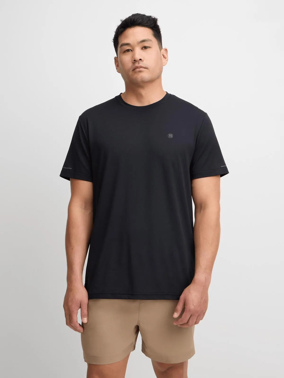 TS Mens Eyelet Black Performance Tee
