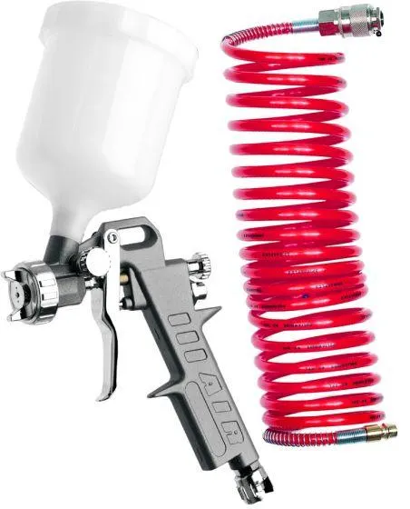 Aircraft Spray Gun Gravity Feed 1.5mm Nozzle & 5m Spiral Hose SG KI