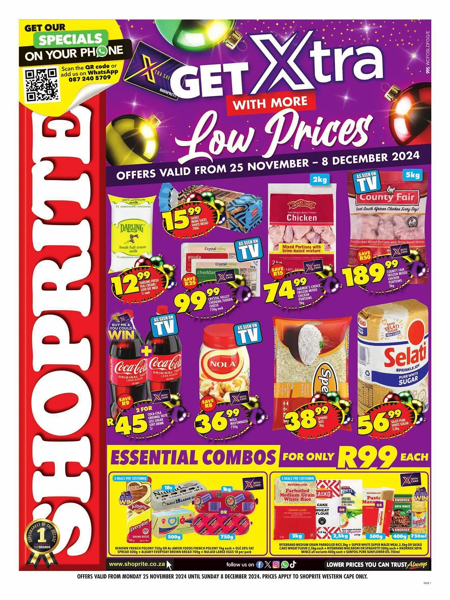 Shoprite catalogue from 25 November to 8 December 2024 - Catalogue Page 1