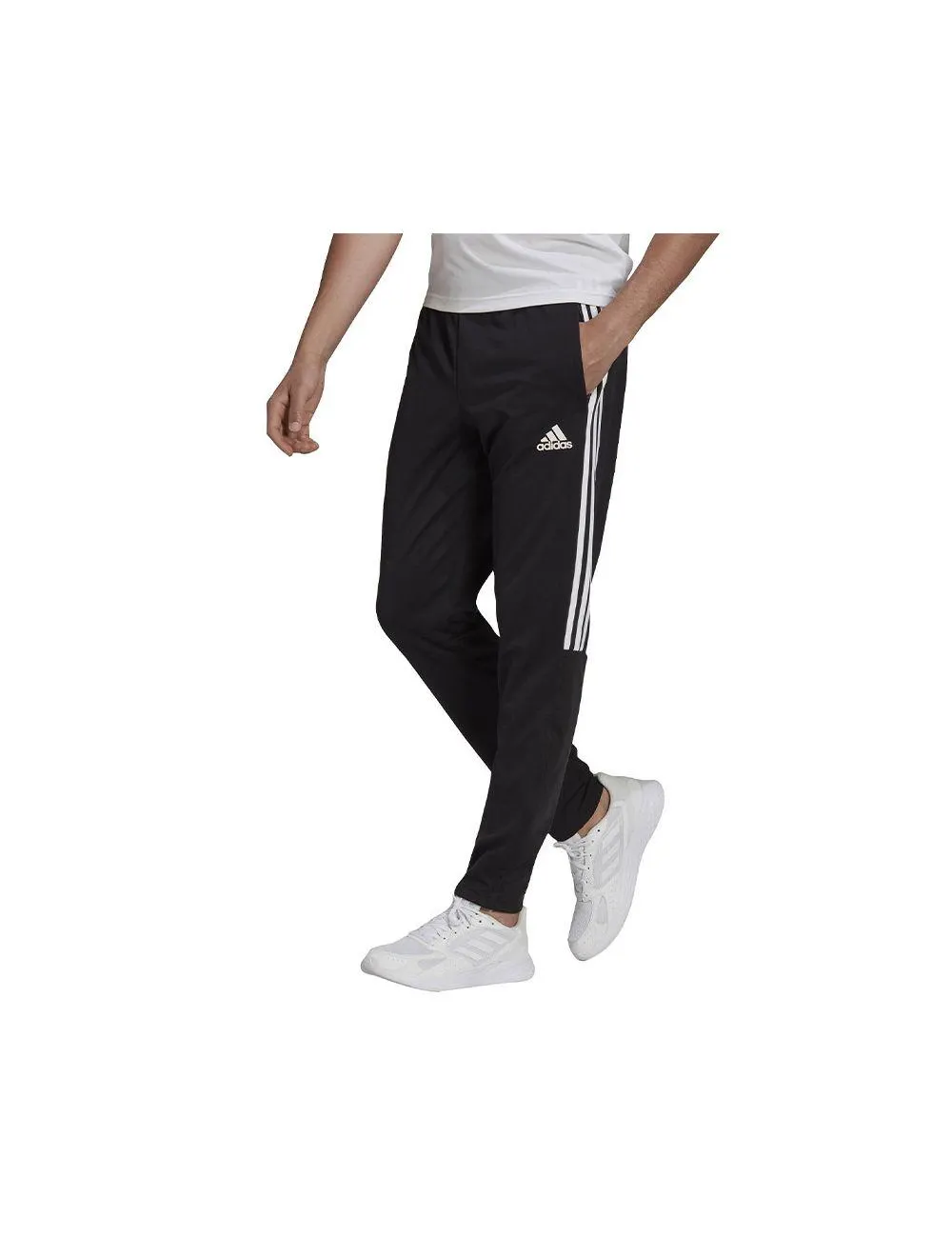 adidas Performance Sereno Slim Tapered Cut 3-Stripes Pants Black