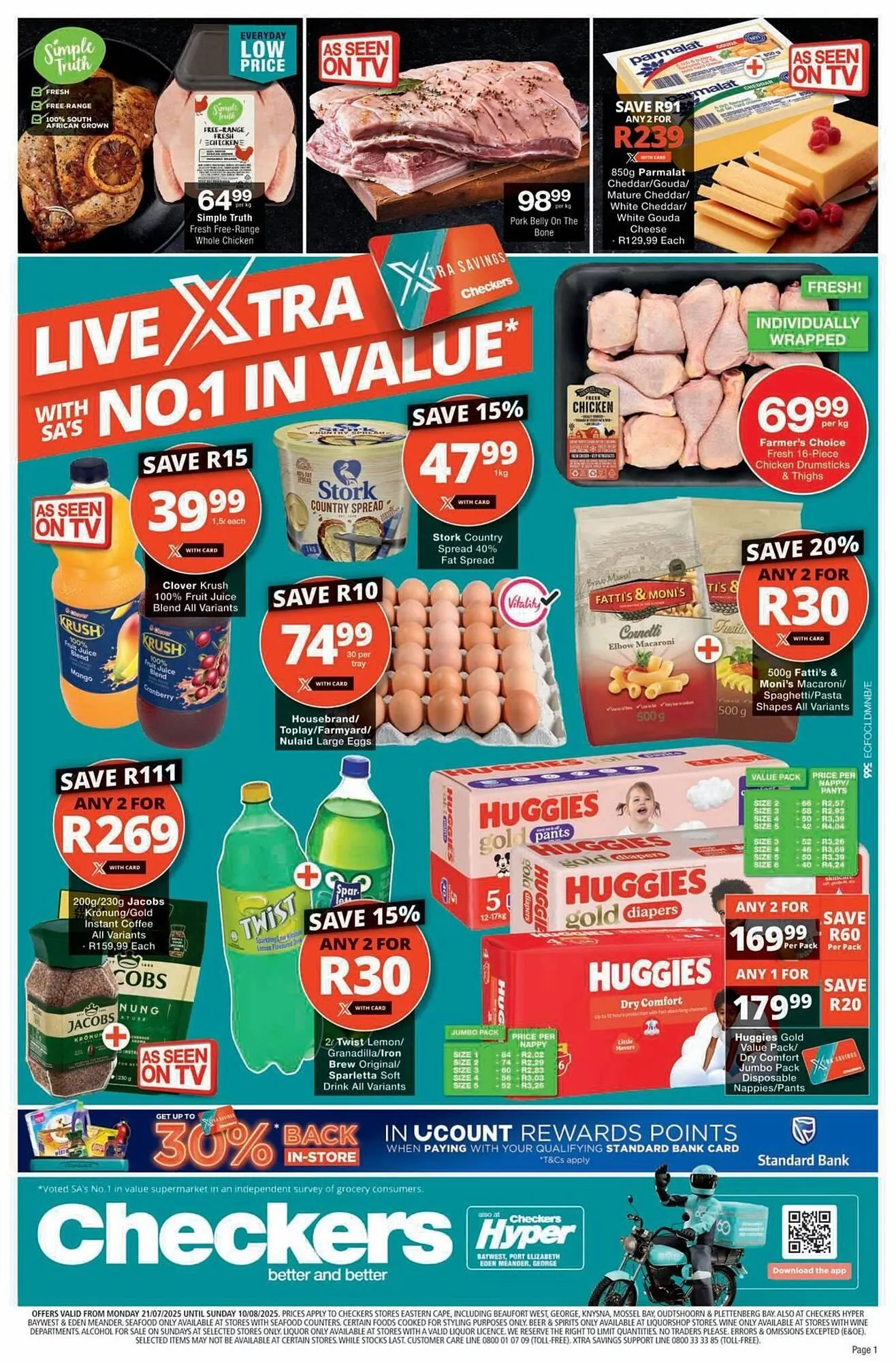 Checkers catalogue from 20 July to 10 August 2025 - Catalogue Page 1