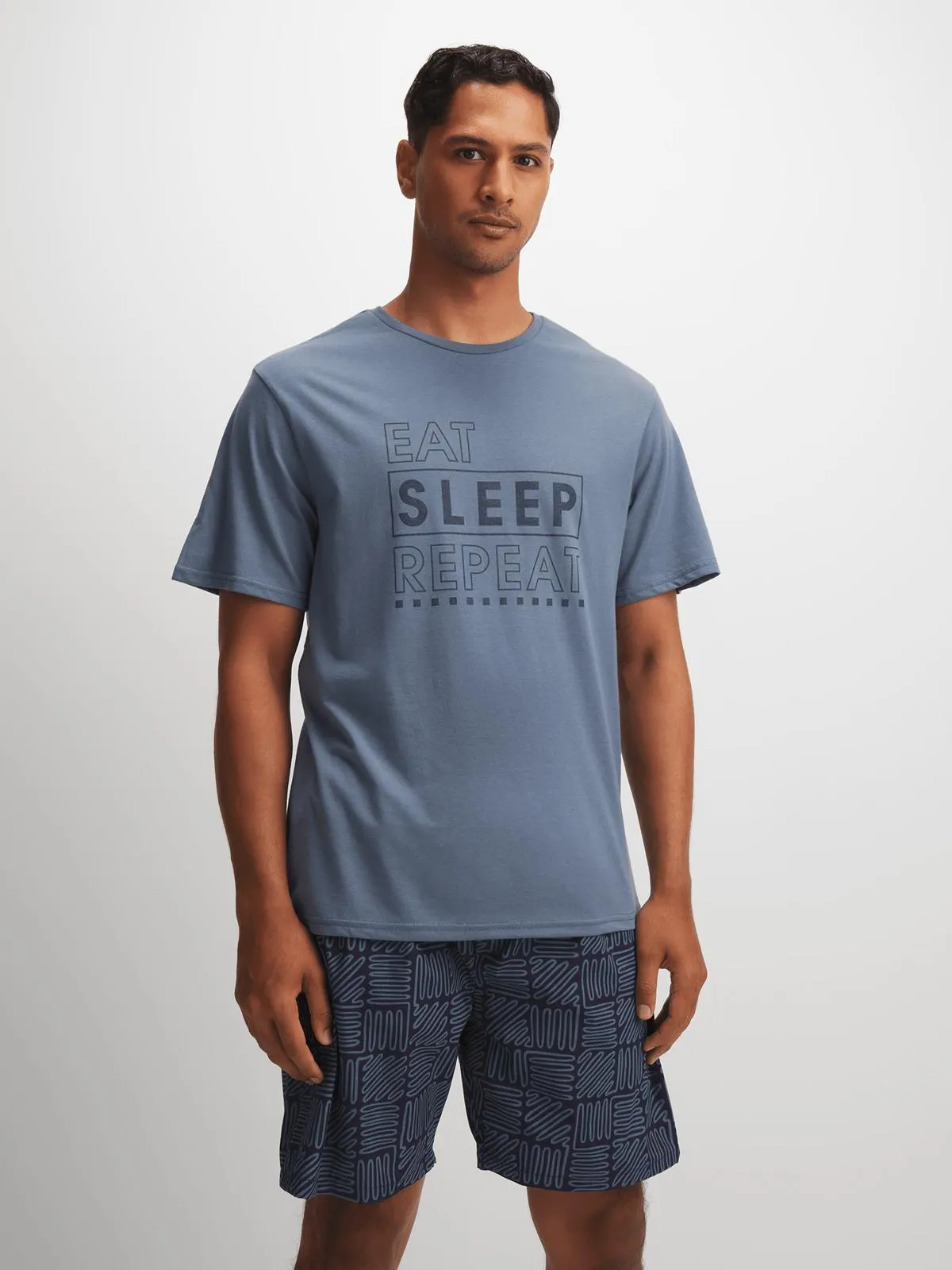 Jet Men's Blue Pyjama Set