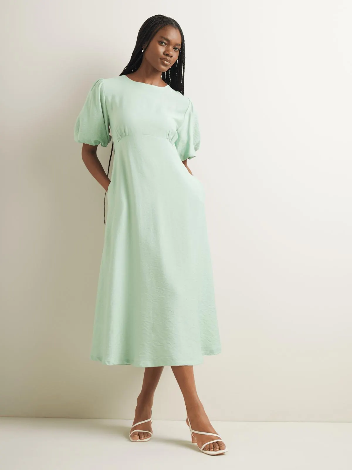 Women's Iconography Puff Sleeve Fit & Flare Dress