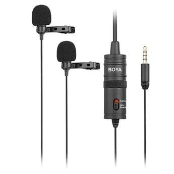 Boya Dual Omnidirectional Lavalier Microphone