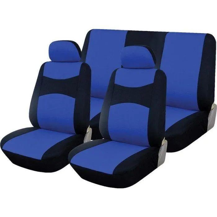 Autogear 6 Piece Promo Seat Cover Set Black / Blue