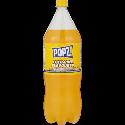 Popz! Coco Pine Flavoured Soft Drink Bottle 2L
