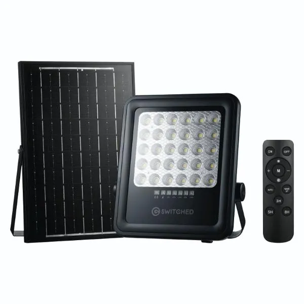 Switched Solar Floodlight Pro 100W SWD-10037-100BK
