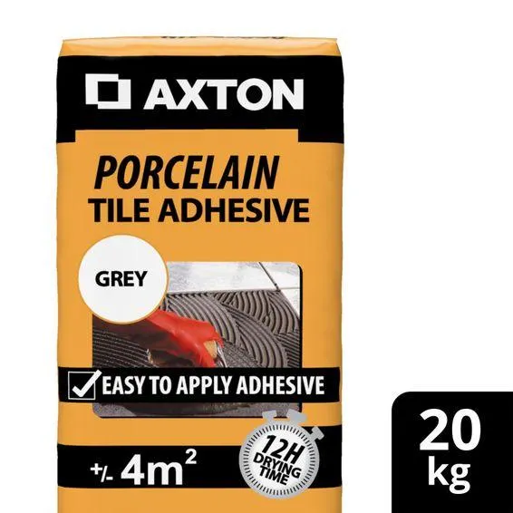 Axton Porcelain Tile Adhesive Grey 12Hour 20kg