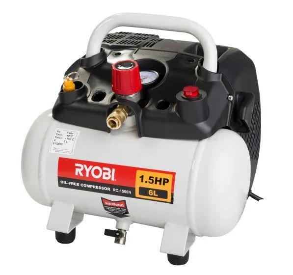 Air Compressor 6l 1.5HP Portable Oil-Less RC-1506N Ryobi