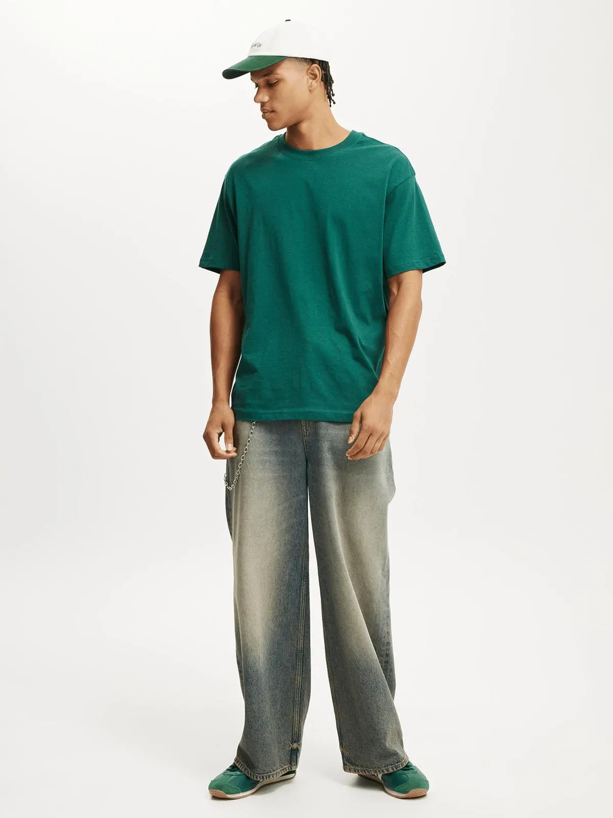 Men's Cotton On Green Organic Loose Fit T-Shirt