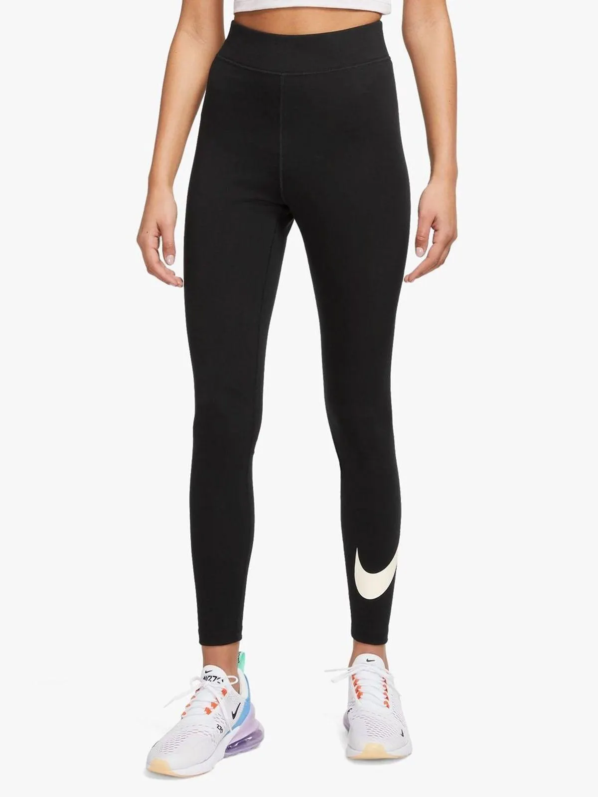 Nike Womens Sportswear Graphic High-Waisted Swoosh Black Tights
