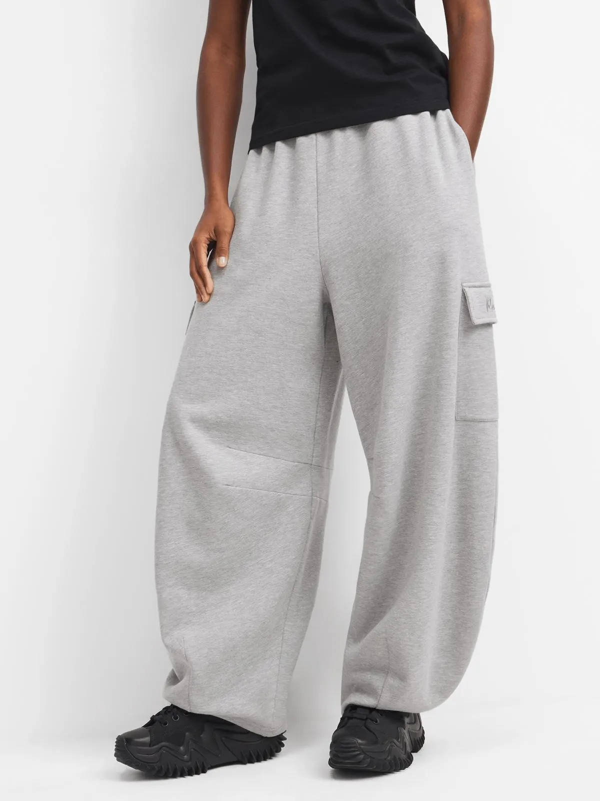 Redbat Classics Women's Grey Melange Barrel Pants