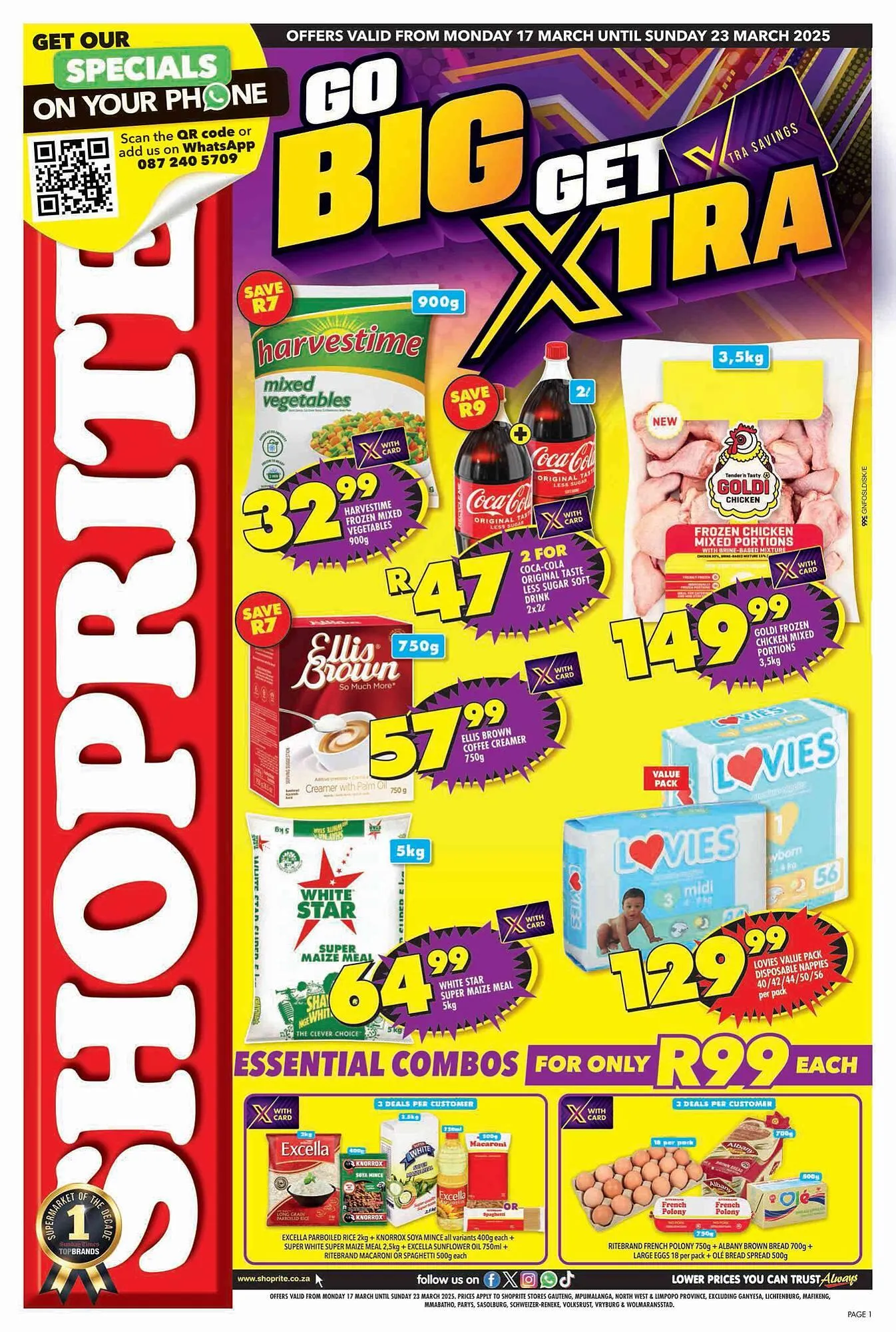 Shoprite catalogue from 17 March to 23 March 2025 - Catalogue Page 1
