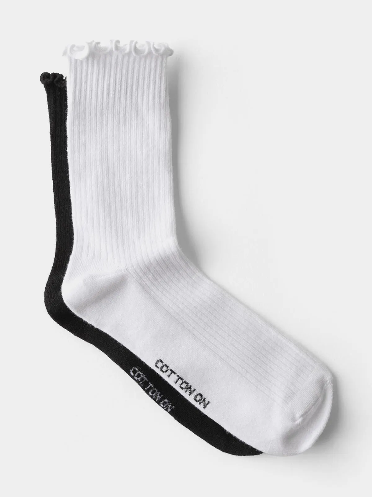 Women's Cotton On Black The Perfect Pair Crew Socks