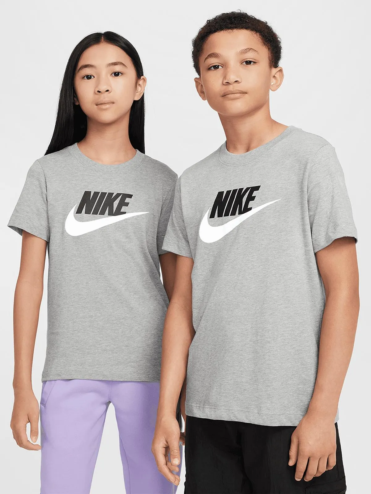 Nike Unisex Youth Sportswear Futura HBR Grey T-Shirt