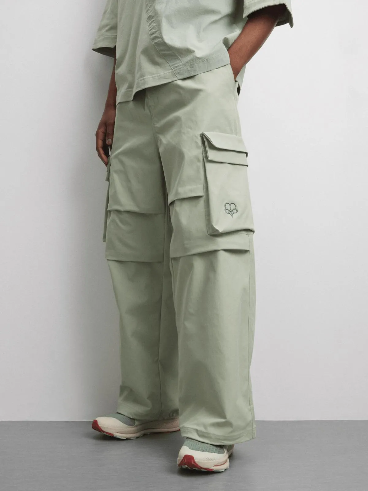 Anatomy Men's CTN Nylon Utility Baggy Fit Green Pants