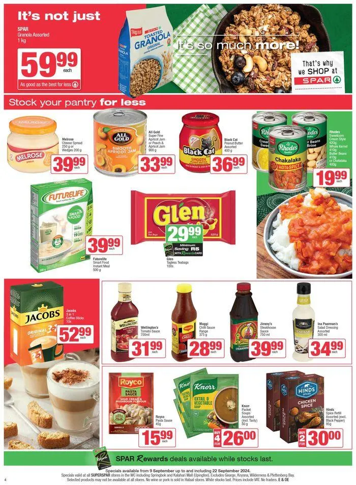 Specials SuperSpar from 13 September to 22 September 2024 - Catalogue Page 4
