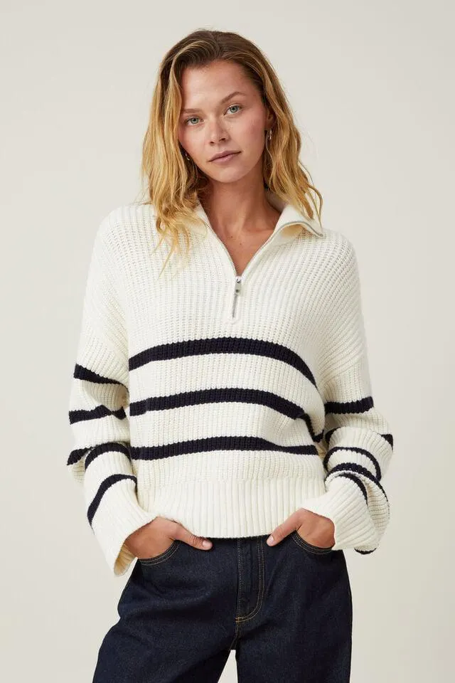 Luxe Collar Half Zip