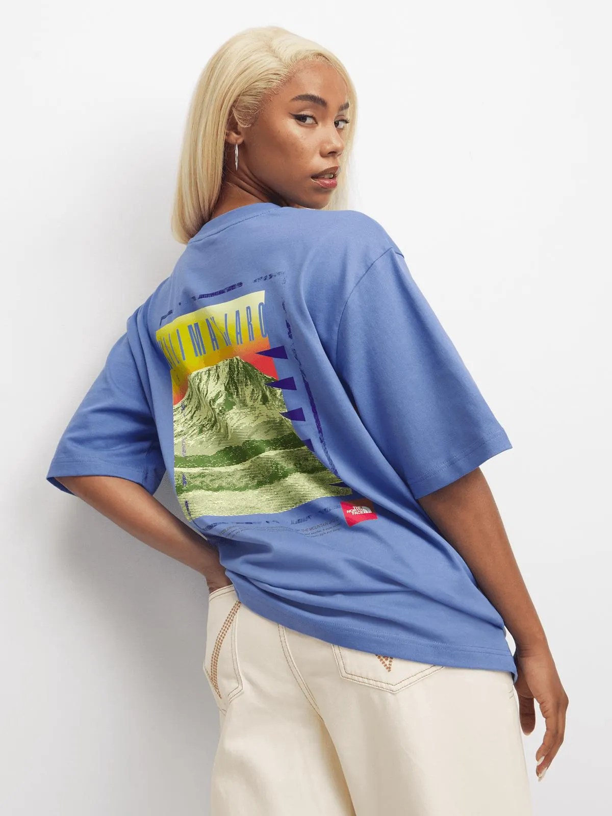 The North Face Women's AXYS Blue Oversized T-Shirt