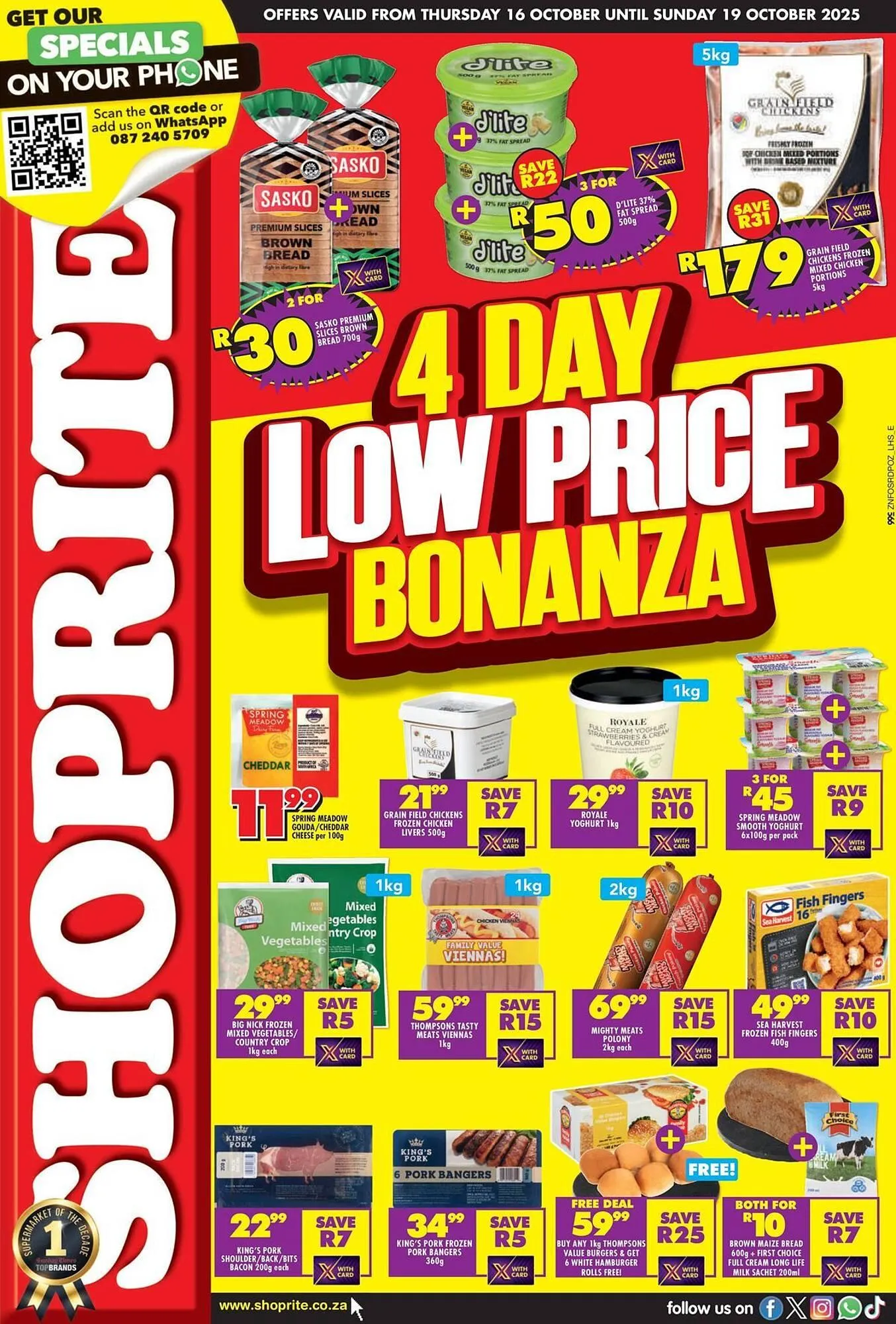 Shoprite catalogue from 16 November to 19 November 2025 - Catalogue Page 1
