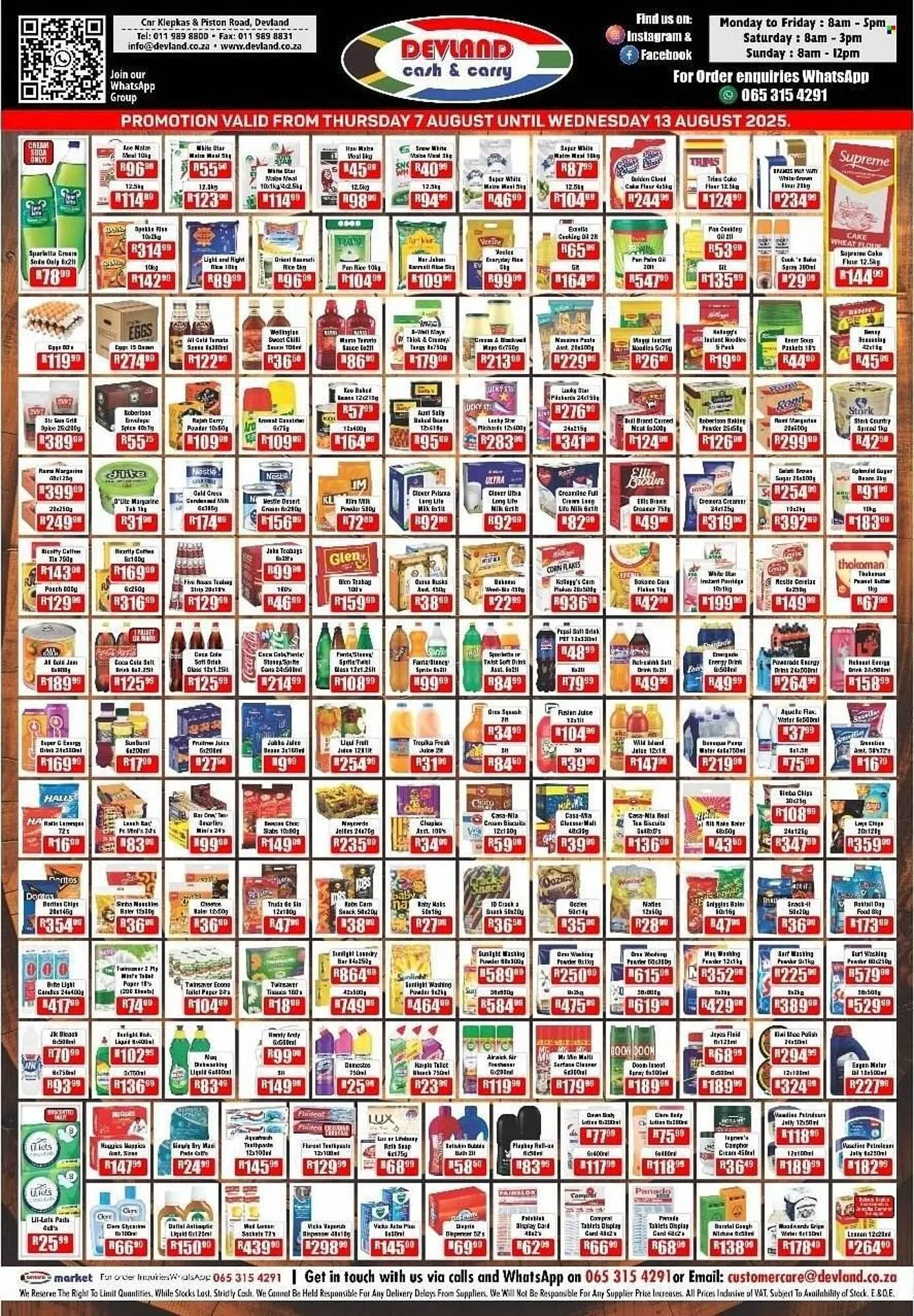 Devland Cash And Carry catalogue from 7 August to 13 August 2025 - Catalogue Page 1