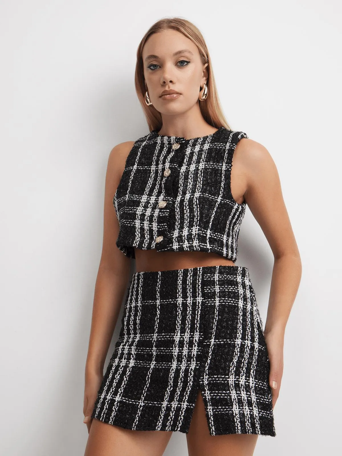 Women's Black Bouchle Waistcoat