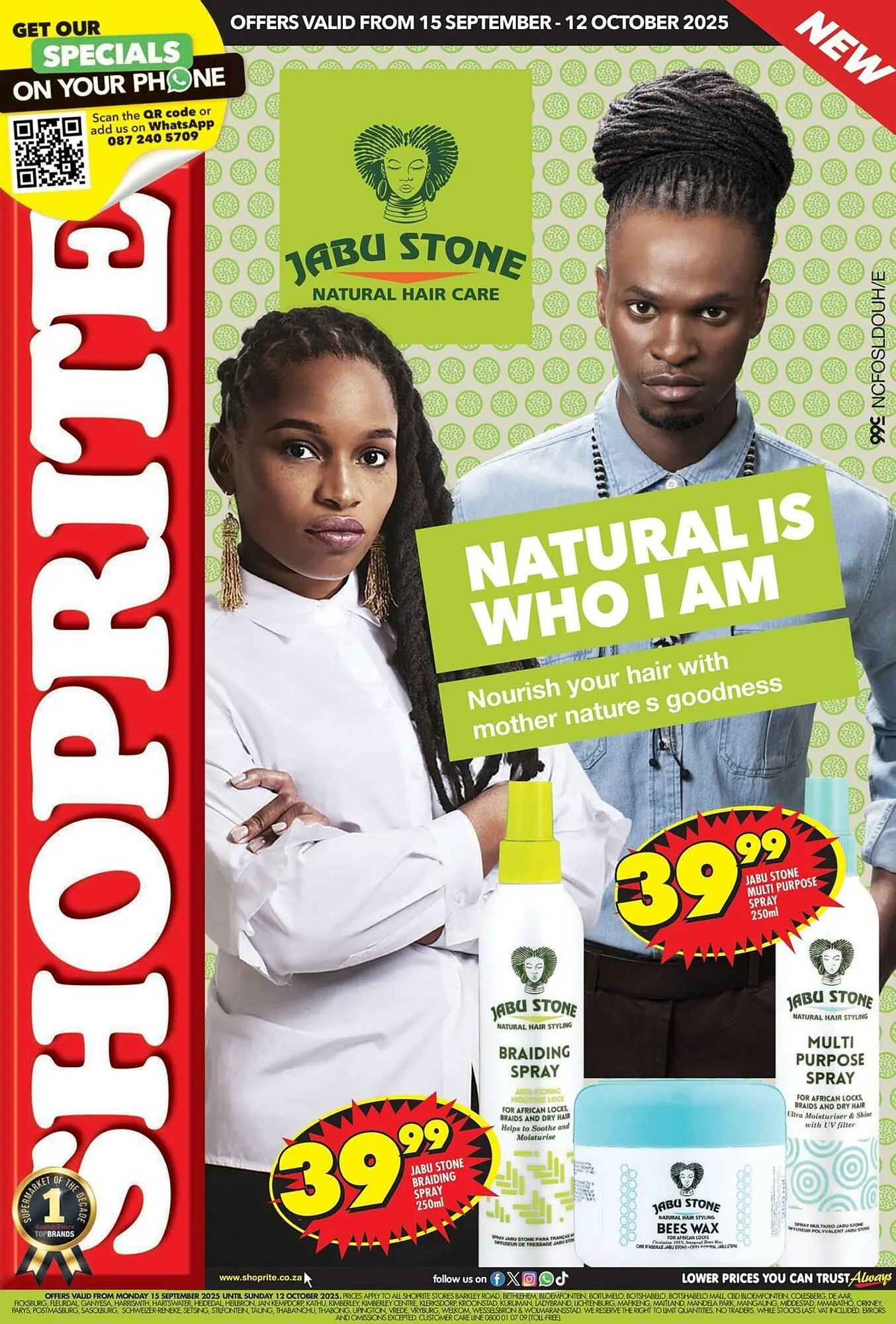 Shoprite catalogue from 15 September to 12 October 2025 - Catalogue Page 1