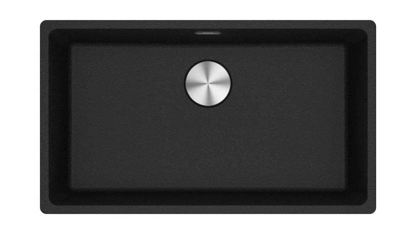 Franke Maris Matt Black Fragranite Inset or Undermount Kitchen Sink 720 x 400 x 200mm
