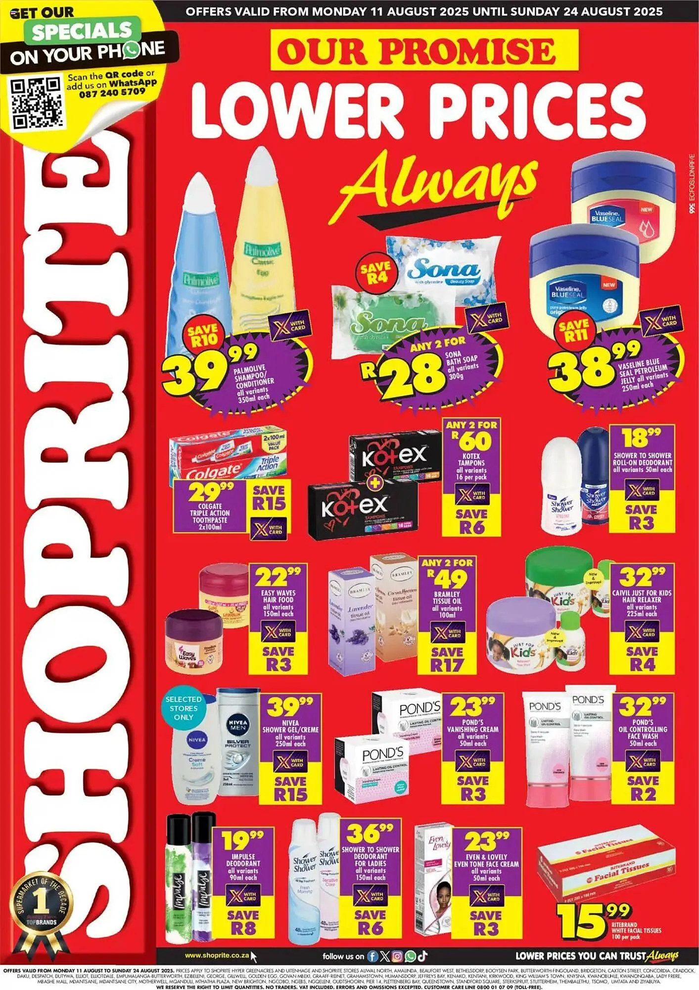 Shoprite catalogue from 11 August to 24 August 2025 - Catalogue Page 1
