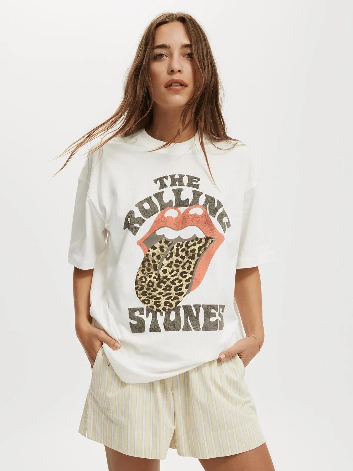 Women's Cotton On White The Lcn Music Boxy Graphic T-shirt