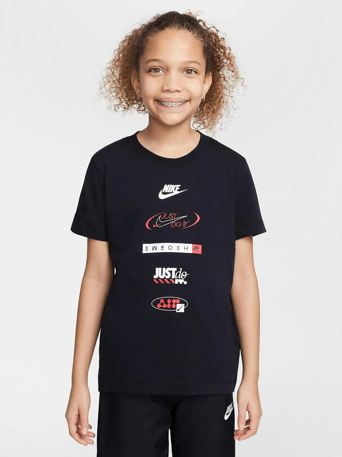 Nike Unisex Sportswear Logos Black T-Shirt