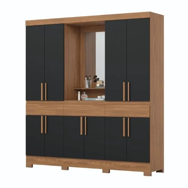 Hannah 10 Door, 3 Drawer Robe with Mirror