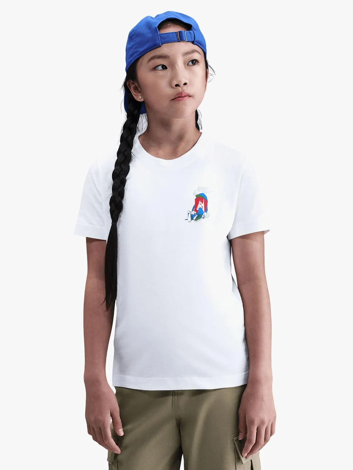 Nike Unisex Youth Boxy White T-Shirt