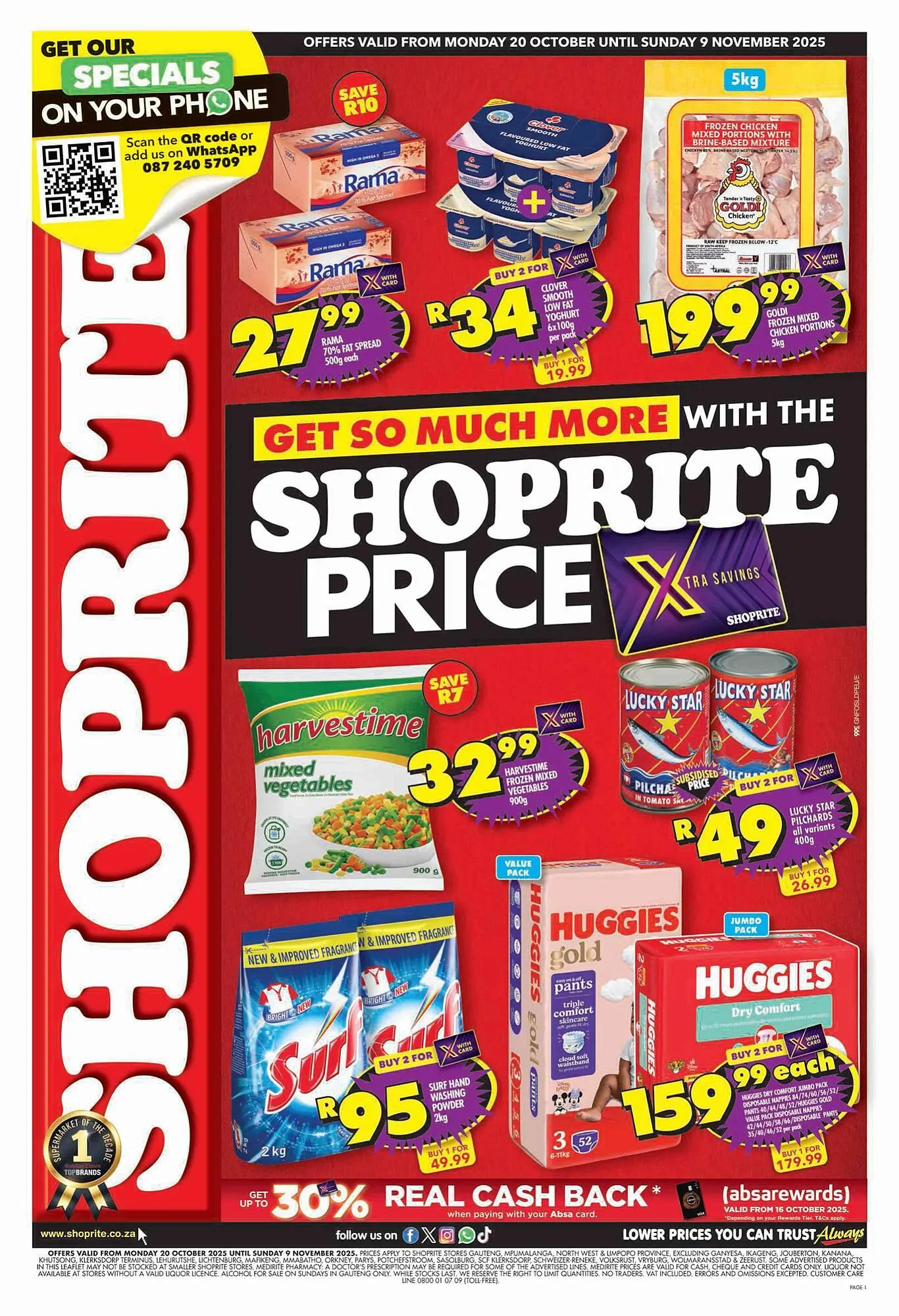 Shoprite catalogue from 20 October to 9 November 2025 - Catalogue Page 1