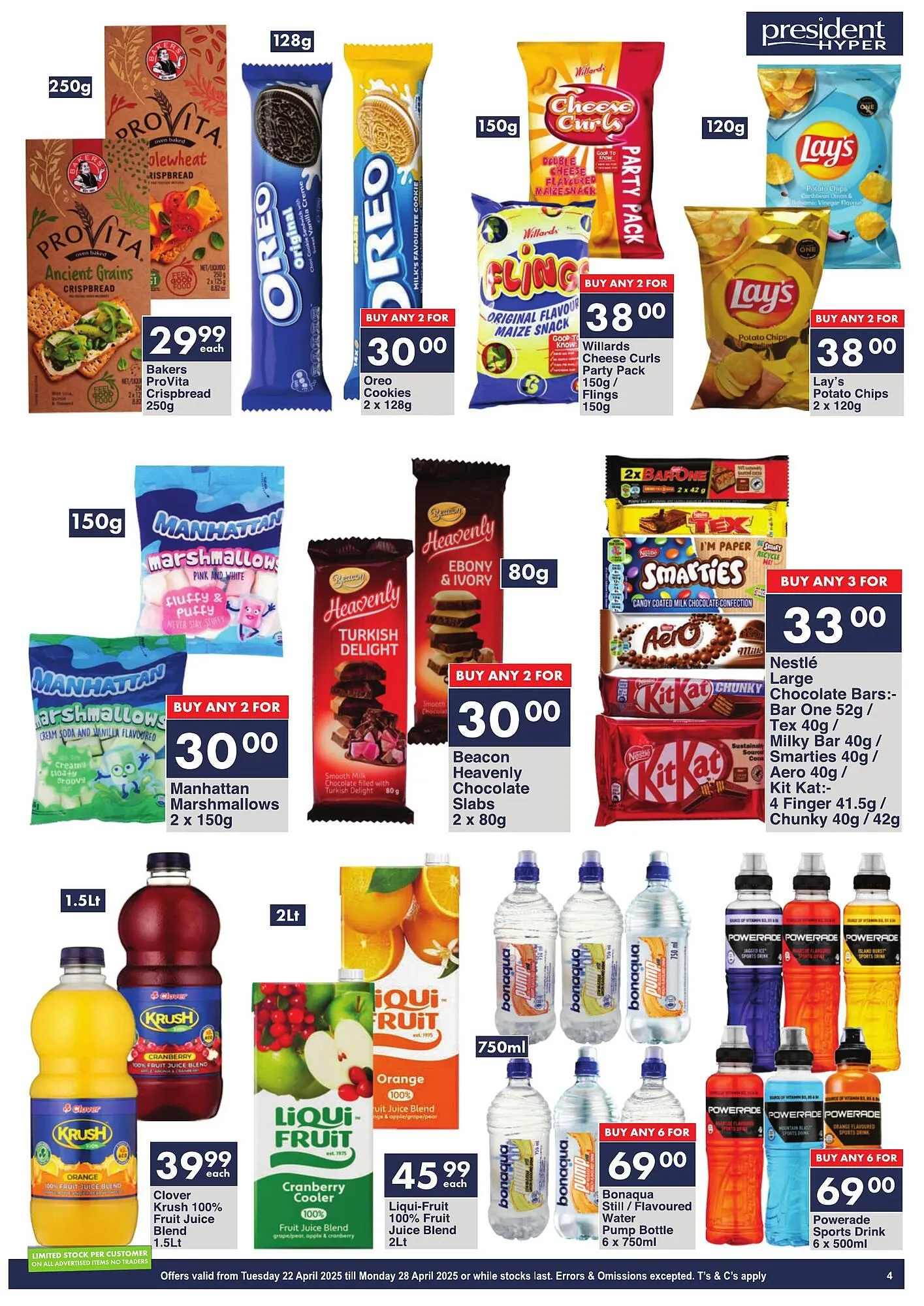 President Hyper catalogue from 22 April to 28 April 2025 - Catalogue Page 4