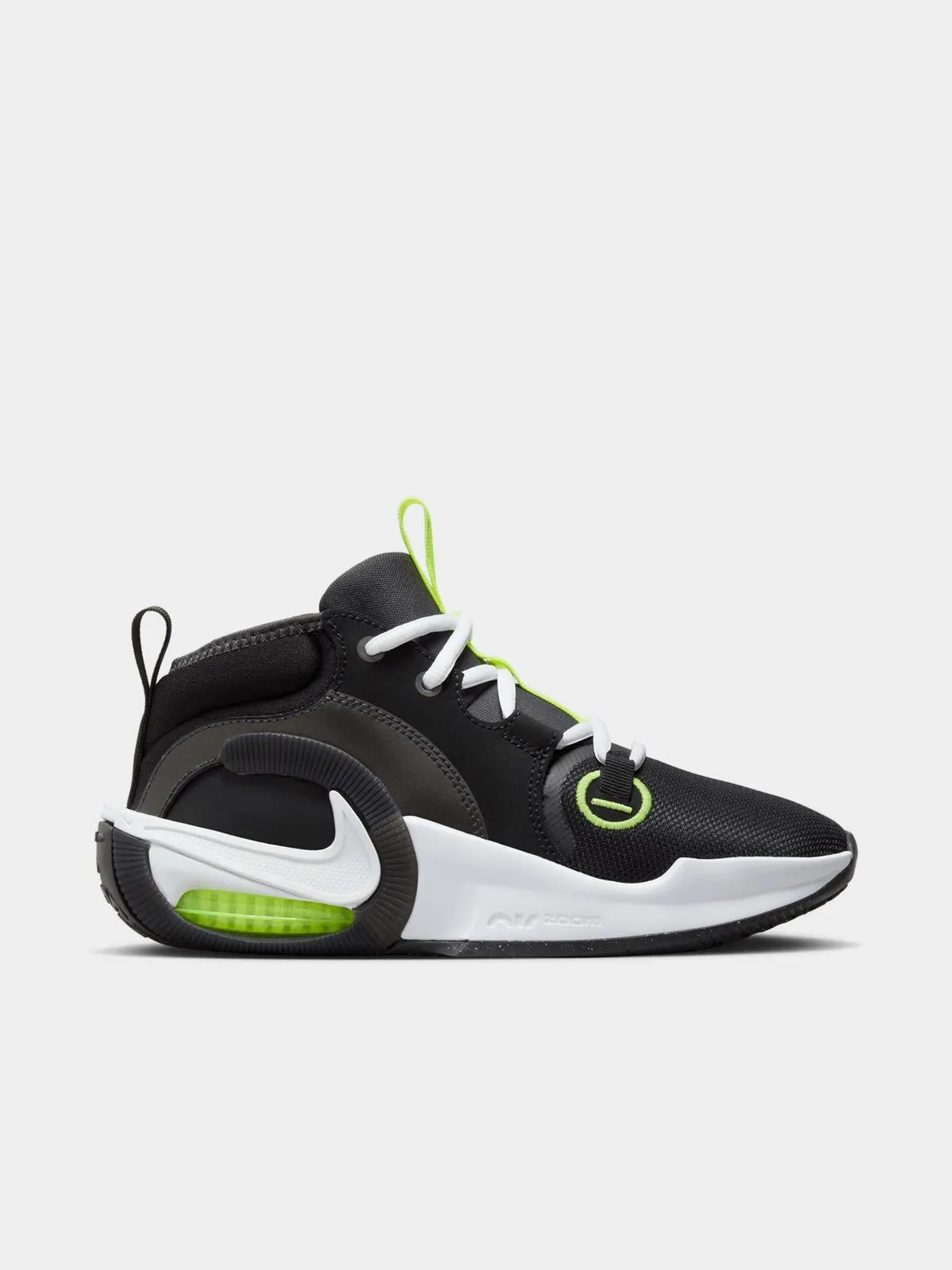 Nike Junior Grade-School Crossover 2 Black/White/Volt Basketball Shoes